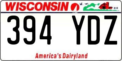 WI license plate 394YDZ
