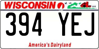 WI license plate 394YEJ