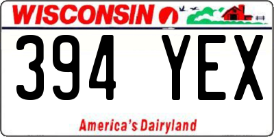 WI license plate 394YEX