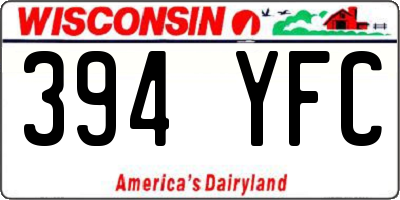 WI license plate 394YFC