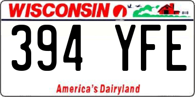 WI license plate 394YFE