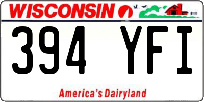 WI license plate 394YFI