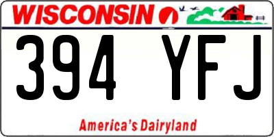 WI license plate 394YFJ
