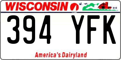 WI license plate 394YFK