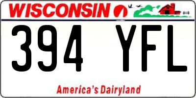 WI license plate 394YFL