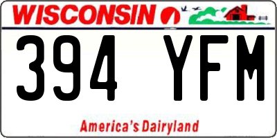 WI license plate 394YFM