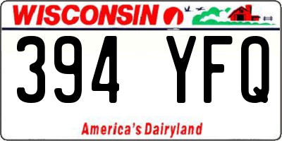 WI license plate 394YFQ