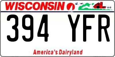 WI license plate 394YFR
