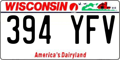WI license plate 394YFV