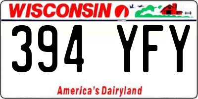 WI license plate 394YFY