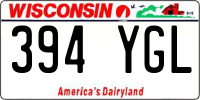 WI license plate 394YGL