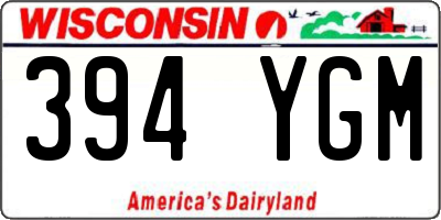 WI license plate 394YGM
