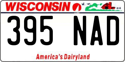 WI license plate 395NAD