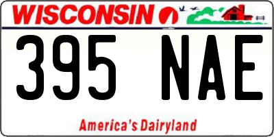 WI license plate 395NAE