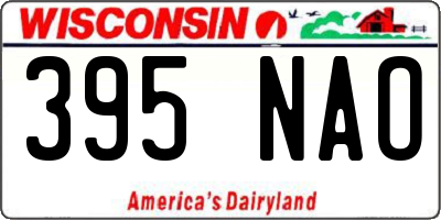 WI license plate 395NAO