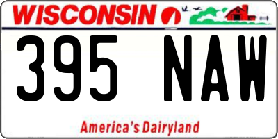 WI license plate 395NAW