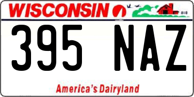 WI license plate 395NAZ