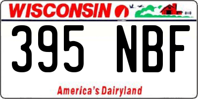 WI license plate 395NBF