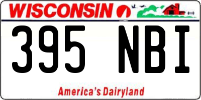 WI license plate 395NBI