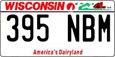 WI license plate 395NBM