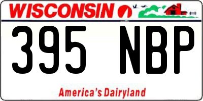 WI license plate 395NBP