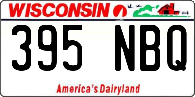 WI license plate 395NBQ