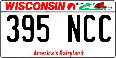 WI license plate 395NCC