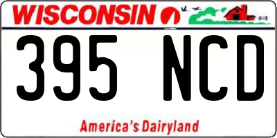 WI license plate 395NCD