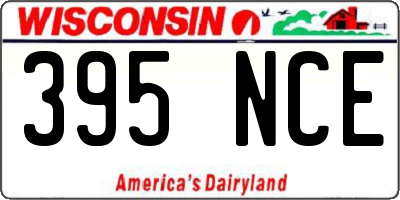 WI license plate 395NCE