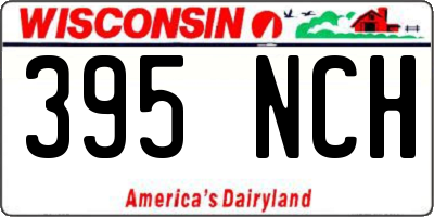 WI license plate 395NCH