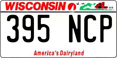 WI license plate 395NCP