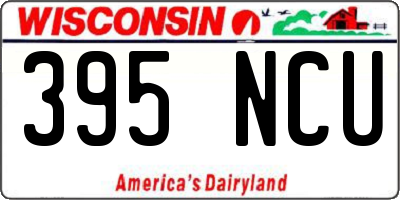 WI license plate 395NCU