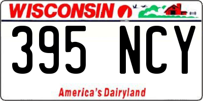 WI license plate 395NCY