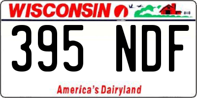 WI license plate 395NDF