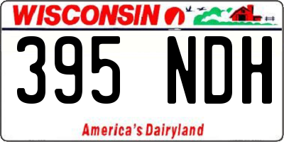 WI license plate 395NDH