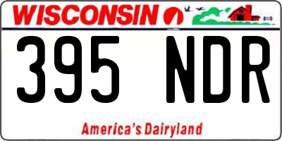 WI license plate 395NDR