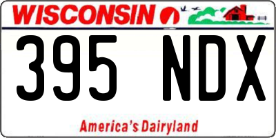 WI license plate 395NDX