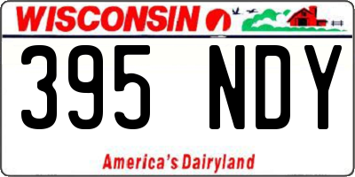 WI license plate 395NDY