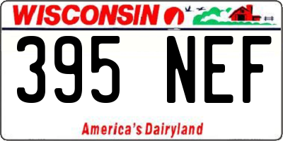 WI license plate 395NEF