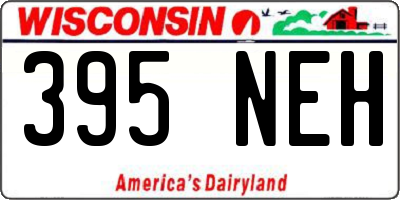 WI license plate 395NEH