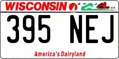 WI license plate 395NEJ