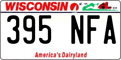WI license plate 395NFA