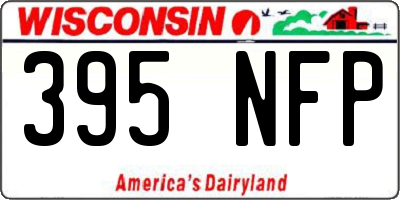 WI license plate 395NFP