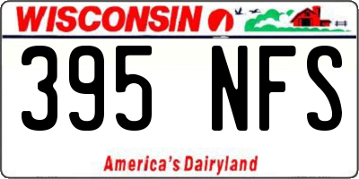WI license plate 395NFS