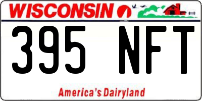 WI license plate 395NFT