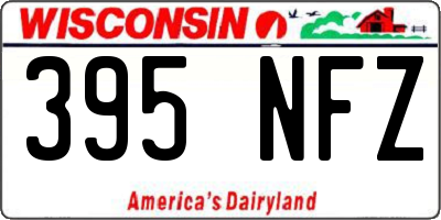 WI license plate 395NFZ