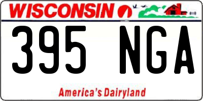 WI license plate 395NGA