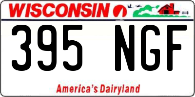 WI license plate 395NGF