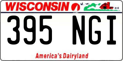 WI license plate 395NGI