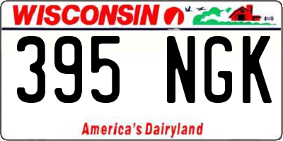 WI license plate 395NGK
